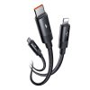 3in1 USB to USB-C / Lightning / Micro USB Cable, Mcdodo CA-5790, 3.5A, 1.2m (black)