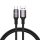 Fast Charging cable Rocoren USB-A to USB-C Retro Series 1m 100W (grey)