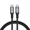 Fast Charging cable Rocoren USB-C to USB-C Retro Series 2m 100W (grey)