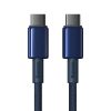 Cable USB-C to USB-C Baseus Tungsten Gold, 100W, 1m (blue)