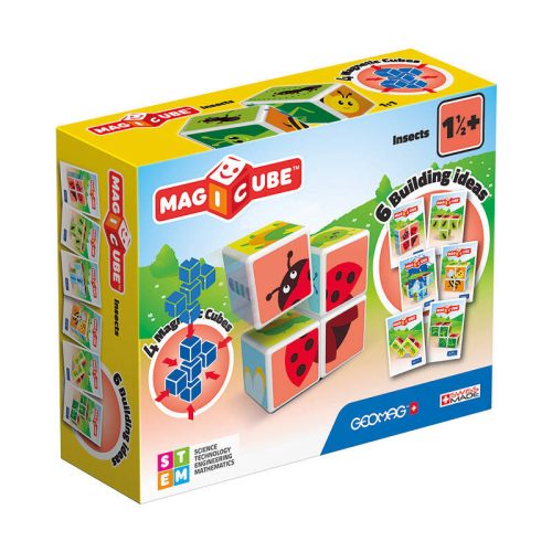 Magicube Printed Insects magnetic blocks + cards 7 pieces GEOMAG GEO-121