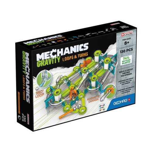 Mechanics Gravity Loops & Turns magnetic bricks 130 pieces GEOMAG GEO-763