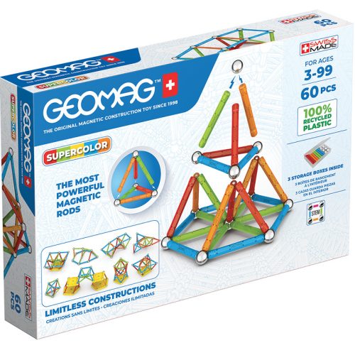 Supercolor RE magnetic blocks 60 elements GEOMAG GEO-384