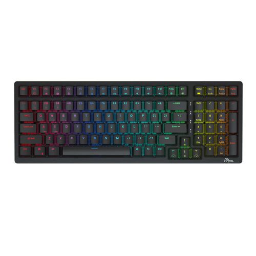 Wireless mechanical keyboard Royal Kludge RK98 RGB, Brown switch (black)