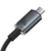 Fast Charging Cable Baseus Crystal Shine USB-C to USB-C 100W, 1,5m, 20Gb (black)