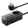 Wall charger, Essager, ECTAC-BRB01-Z, GaN, 3xUSB-C, 2xUSB-A, Gniazdko AC, 75W (black)