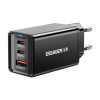 Wall charger, Essager, ECTAC-KSB01-Z, GaN, 2xUSB-C, USB-A, 67W (black)