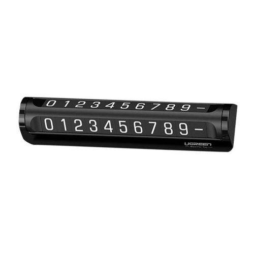 Parking sign for telephone number Ugreen LP178, visible at night (black)