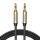 AUX cable mini jack 3.5mm Ugreen AV125, gold-plated, 3m (gray)