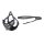 Dogness walking set leash 1,5m+harness for dog (black and white)