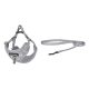 Cat set Dogness harness and leash 1,5m (Light Grey)