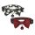 Collar set Dogness for cats 2 pcs (Daisy Black/Waterproof Red)