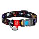 Nylon dog collar with QR code Waudog "NASA" size M