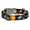 Nylon dog collar with QR code Waudog "NASA" size XL