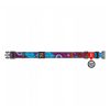 Nylon dog collar with QR code Waudog "Summer" size S