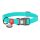 Luminous waterproof dog collar with QR code Waudog size M turquoise