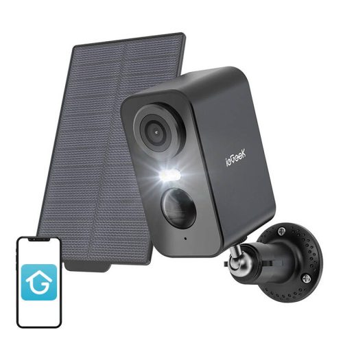 Wireless 3MP WiFi outdoor camera ieGeek ZS-GX3S black with solar panel