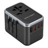 Vention FJFB0 GaN 2xUSB-C 2xUSB-A Universal Travel Adapter 65W (black)