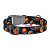 Waudog "Oranges" nylon dog collar with QR code, size XL