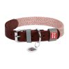 Dog collar made of natural leather and recycled material with QR code Waudog size S, width 15 mm, brown