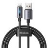 Mcdodo CA-5660 USB-A to Lightning cable with flashing light 1.2m (black)