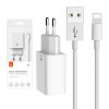 Dual USB charger Mcdodo CH-6720 (EU) Lightning 1m Travel set (white)