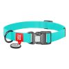 Waterproof glowing dog collar with QR passport WAUDOG 40 mm wide, 46-70 cm long